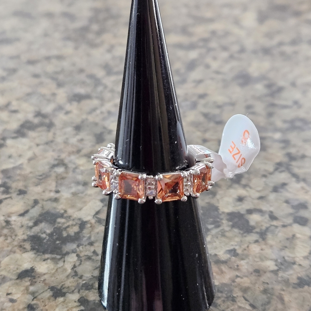 Bomb Party RBP8781 "Open My Heart" Amber Topaz November Birthday Sz 6